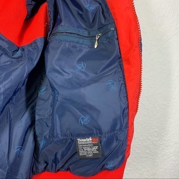 ROFFE Vintage Skiwear Thermal Insulated Red Ski Jacket -‎ Thinsulate - Picture 11 of 14